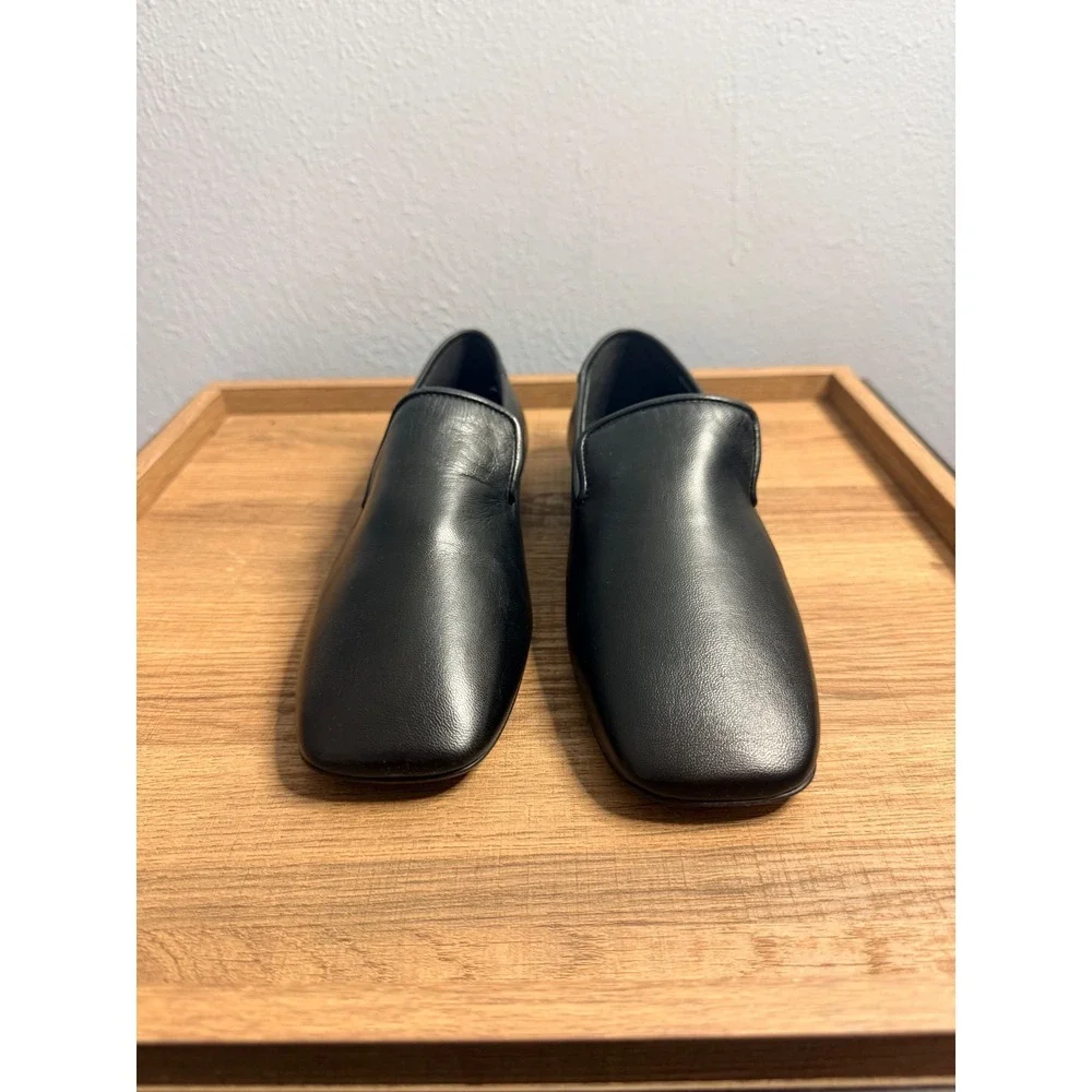 Everlane The Day Loafer Black Italian Nappa Leather Womens 7